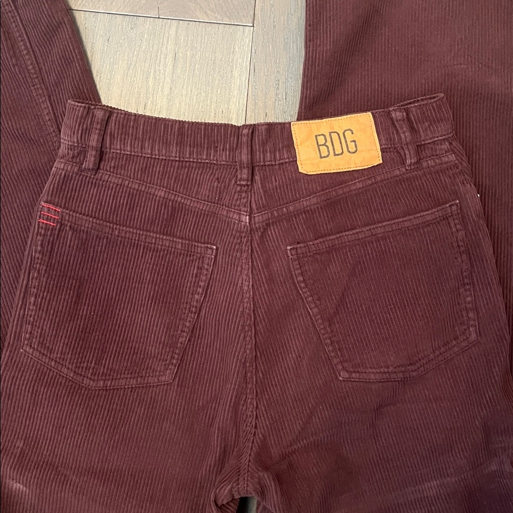 BDG Women’s Size 26 High-Waisted Wide-Leg Corduroy Brown Pants - Picture 5 of 5